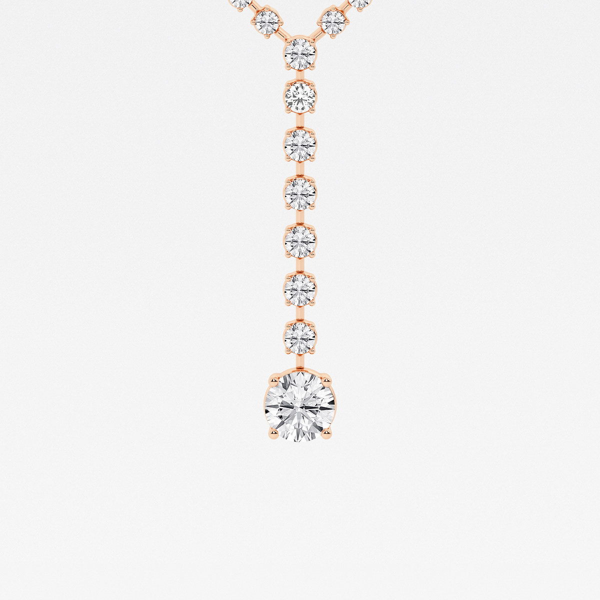 Additional Image 1 for  16 1/2 ctw Round Lab Grown Diamond Lariat Tennis Necklace